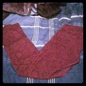 💚 Skull print skinny jeans